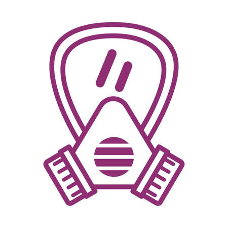 bio security mask protectionline style vector illustration designのイラスト素材
