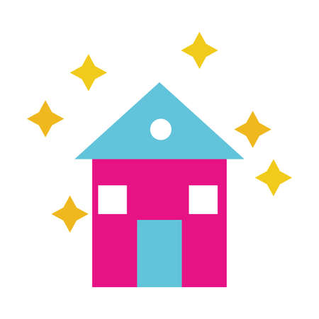 clean house design, Cleaning service wash home hygiene equipment domestic interior housework and housekeeping theme illustrationのイラスト素材