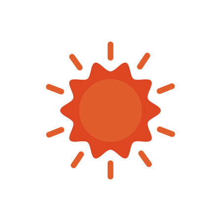 summer sun flat style icon  illustration designのイラスト素材