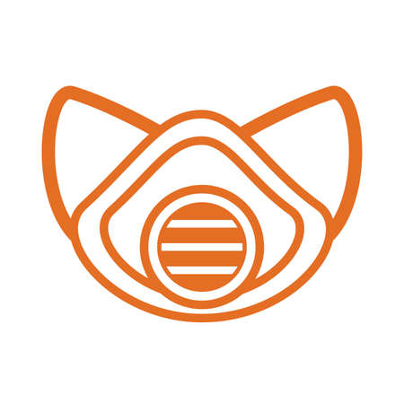 mouth cap protection toolline style vector illustration designのイラスト素材