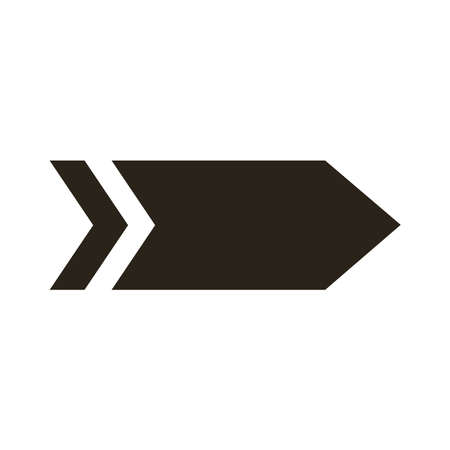 arrow right direction silhouette style icon vector illustration designのイラスト素材