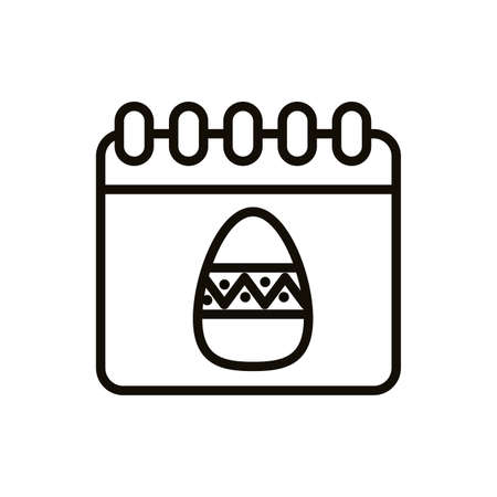 easter egg painted line style  illustration designのイラスト素材