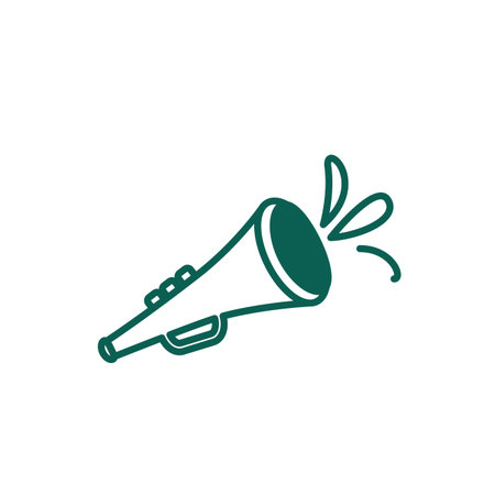 trumpet musical instrument line style icon illustration design