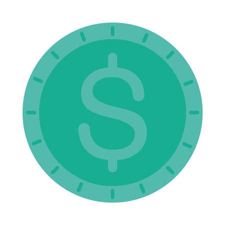 Coin of money financial banking commerce and market theme illustrationのイラスト素材