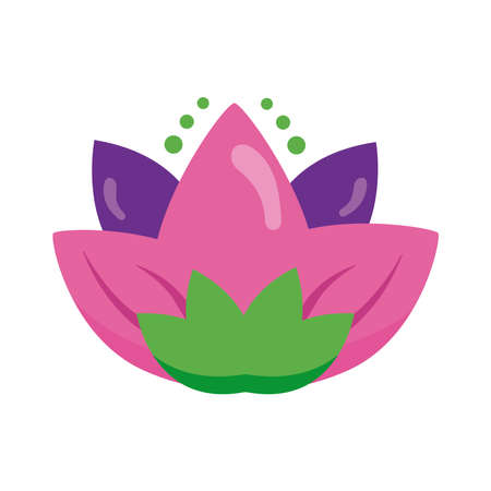 lotus flower hindu symbol flat style icon illustration designのイラスト素材