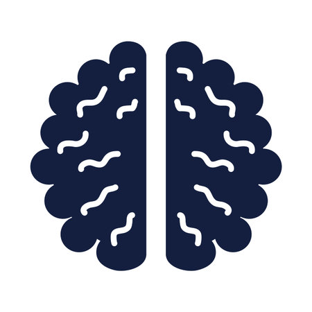 brain human organ silhouette style vector illustration design