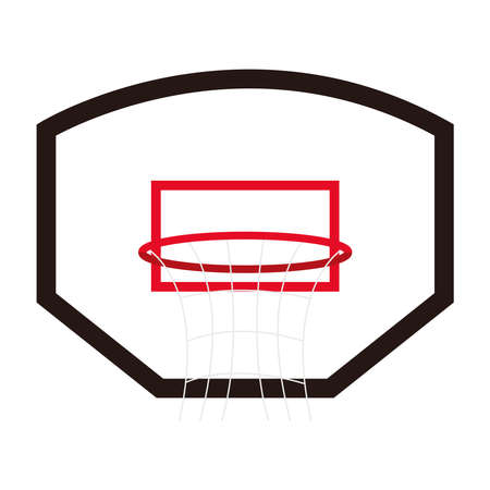 basketball hoop icon on white background vector illustration designのイラスト素材