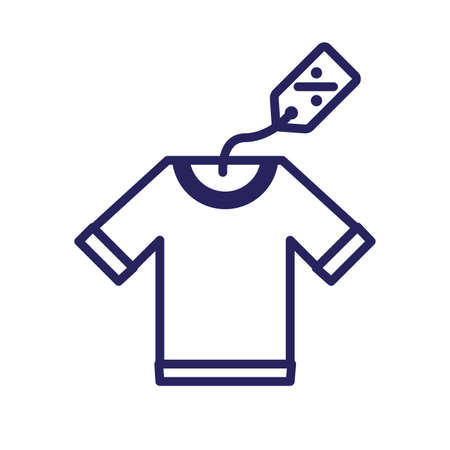 male shirt clothes isolated icon vector illustration designのイラスト素材