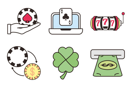 bundle of casino set icons vector illustration designのイラスト素材