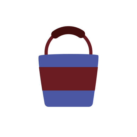 sand bucket flat style icon vector illustration designのイラスト素材