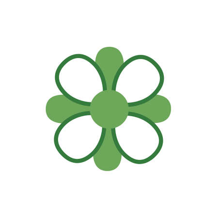 cute flower spring half color style icon vector illustration designのイラスト素材