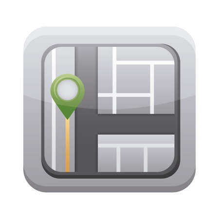 gps app button menu isolated icon vector illustration designのイラスト素材