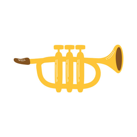 trumpet musical instrument isolated icon vector illustration design