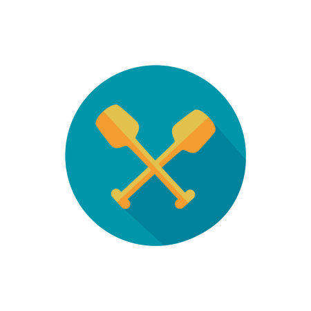 boat oars accessory block icon vector illustration design