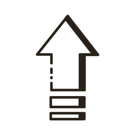 arrow up direction line style icon vector illustration designのイラスト素材