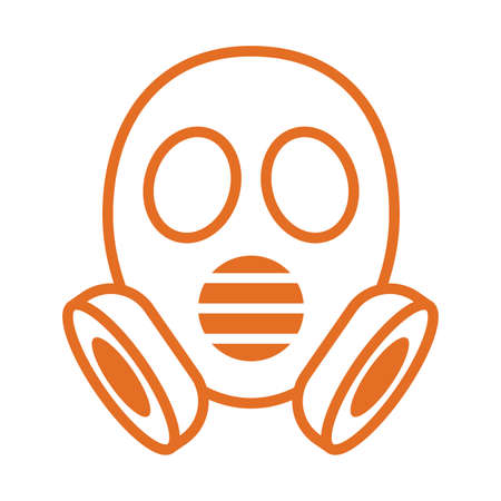 bio security mask protectionline style vector illustration designのイラスト素材