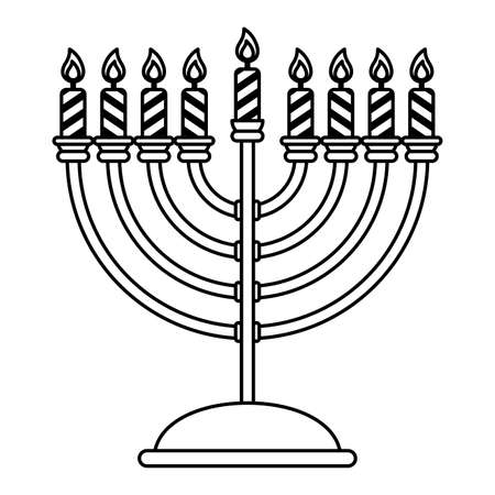 chandelier with candles isolated icon vector illustration designのイラスト素材