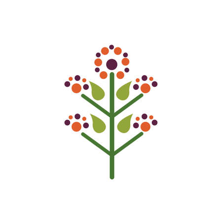 beautifull flower garden spring flat style vector illustration designのイラスト素材