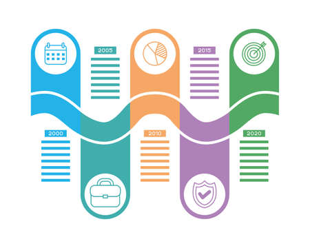 business infographic with years icons vector illustrationのイラスト素材
