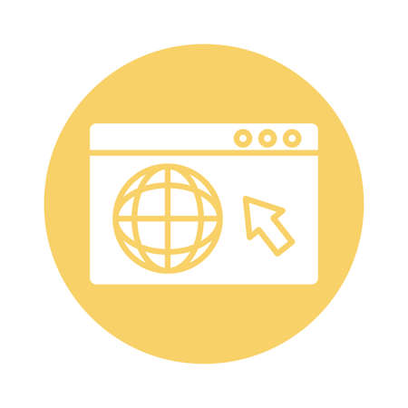 sphere browser in template block style vector illustration designのイラスト素材