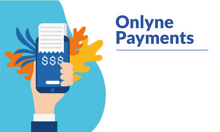 dataphone with leaves of Online payments money and ecommerce theme Vector illustrationのイラスト素材