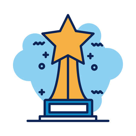 star trophy detail style icon vector illustration designのイラスト素材