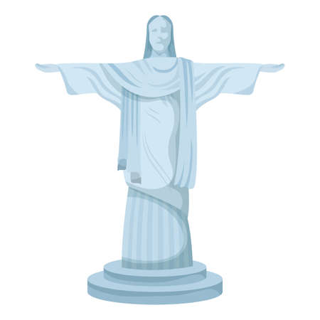 corcovade christ monument brazil icon vector illustration designのイラスト素材