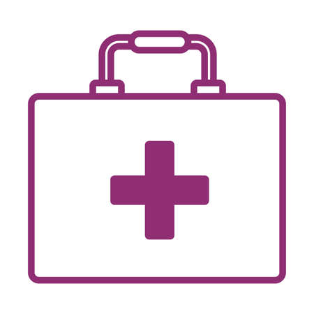medical kit line style icon vector illustration designのイラスト素材