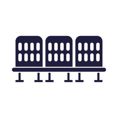 waiting room chairs isolated icon vector illustration designのイラスト素材