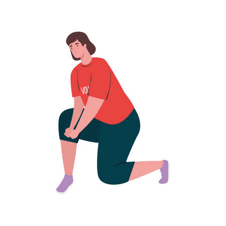 woman with volunteer tshirt design of Charity community care and work theme Vector illustrationのイラスト素材