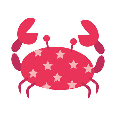 crab sea life animal icon vector illustration designのイラスト素材
