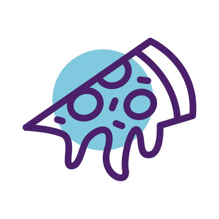 italian pizza line style icon vector illustration designのイラスト素材