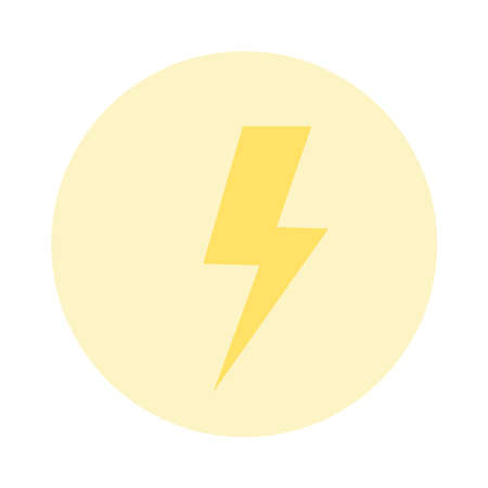 yellow thunder shape design, Weather rain power electric sky nature climate season and meteorology theme Vector illustrationのイラスト素材
