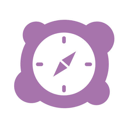 compass guide block style icon vector illustration designのイラスト素材