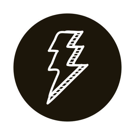 thunder ray doodle block style icon vector illustration designのイラスト素材