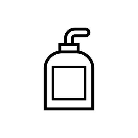 bottle with spa product line style vector illustration designのイラスト素材