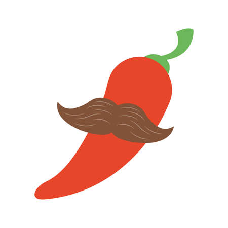 chili pepper hot vegetable icon vector illustration designのイラスト素材