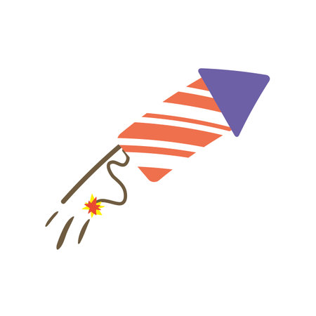rocket firework celebration isolated icon vector illustration design