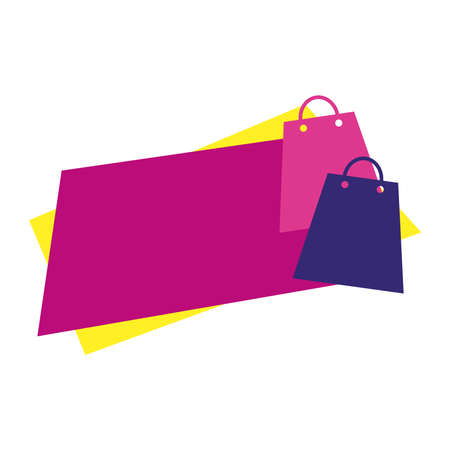 bags shopping with label on white background vector illustration designのイラスト素材