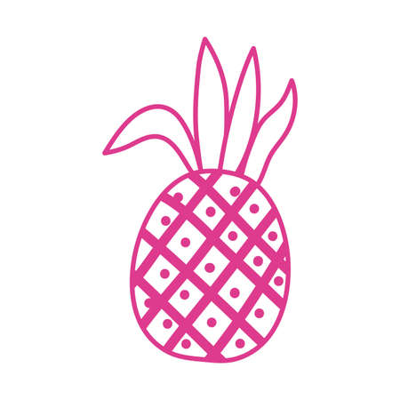 sweet pineapple fruit isolated icon vector illustration designのイラスト素材