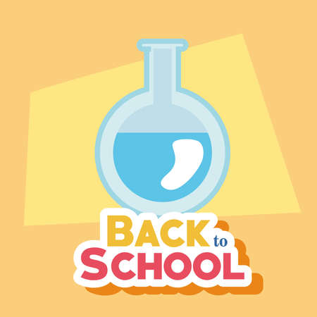 flask design, Back to school eduacation class lesson theme Vector illustrationのイラスト素材