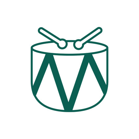 drum musical instrument line style icon vector illustration design
