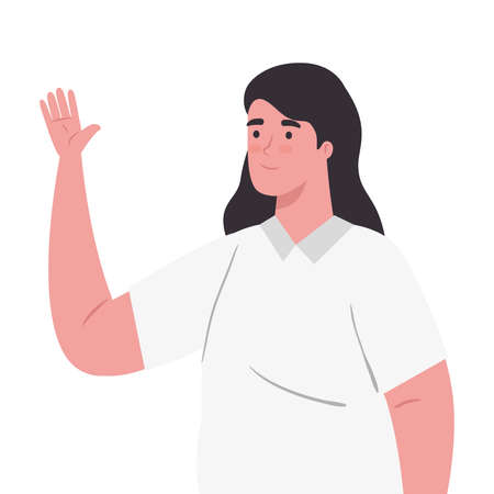 Avatar woman design, Girl female person people human and social media theme Vector illustrationのイラスト素材