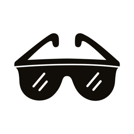 goggles sport accessory silhouette style icon vector illustration designのイラスト素材