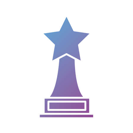 star trophy silhouette style icon vector illustration designのイラスト素材