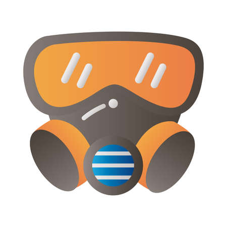 bio security mask protection degradient style vector illustration designのイラスト素材