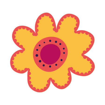 beautiful flower garden isolated icon vector illustration designのイラスト素材