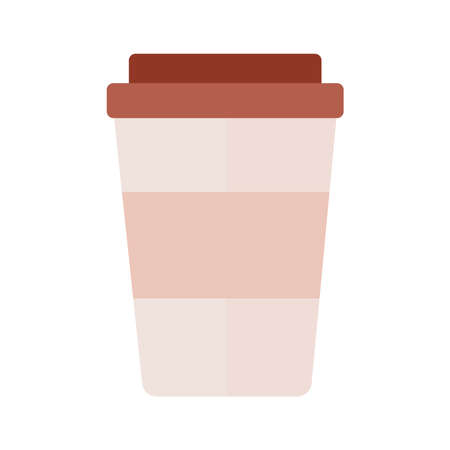 coffee plastic container drink flat style icon vector illustration designのイラスト素材