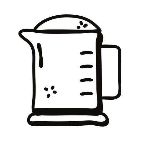 jar line style icon design, Cook kitchen eat and food theme Vector illustrationのイラスト素材