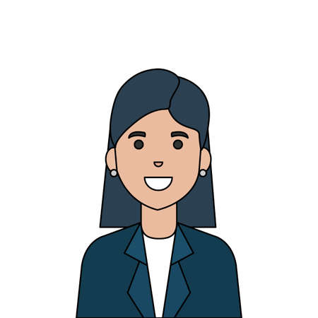 Avatar of a fashion woman design, Girl female person human and beauty theme Vector illustrationのイラスト素材